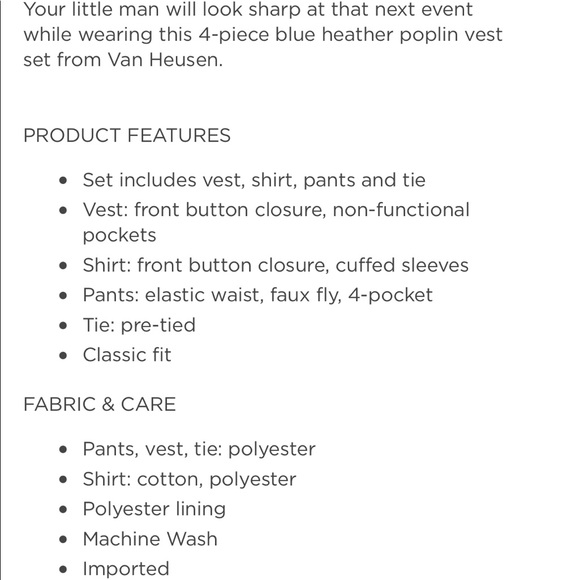 Toddler 2T Van Heusen 4-Piece Poplin Vest Set - Picture 7 of 7